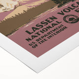 Vintage Travel Poster - Lassen Volcanic Park | Retro Nature Art