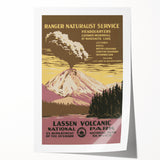 Vintage Travel Poster - Lassen Volcanic Park | Retro Nature Art
