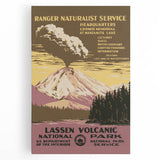 Vintage Travel Poster - Lassen Volcanic Park | Retro Nature Art