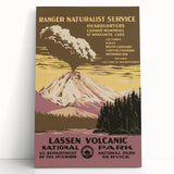 Vintage Travel Poster - Lassen Volcanic Park | Retro Nature Art