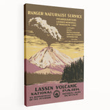 Vintage Travel Poster - Lassen Volcanic Park | Retro Nature Art
