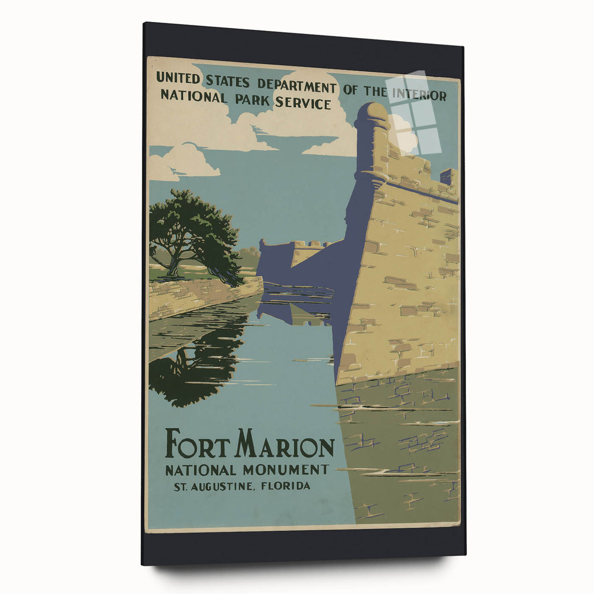 Vintage Travel Poster - Fort Marion, Florida | Retro Monument Art