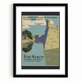 Vintage Travel Poster - Fort Marion, Florida | Retro Monument Art