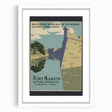 Vintage Travel Poster - Fort Marion, Florida | Retro Monument Art