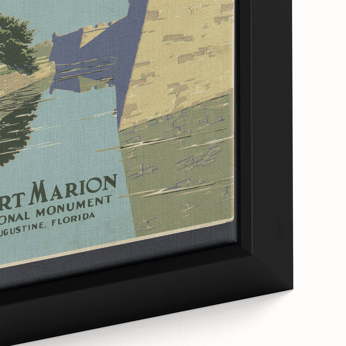 Vintage Travel Poster - Fort Marion, Florida | Retro Monument Art