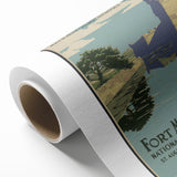 Vintage Travel Poster - Fort Marion, Florida | Retro Monument Art