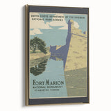 Vintage Travel Poster - Fort Marion, Florida | Retro Monument Art