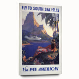 Vintage Travel Poster - South Sea Isles | Retro Island Art Print