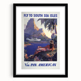 Vintage Travel Poster - South Sea Isles | Retro Island Art Print