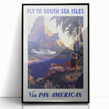 Vintage Travel Poster - South Sea Isles | Retro Island Art Print