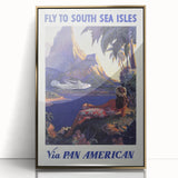 Vintage Travel Poster - South Sea Isles | Retro Island Art Print