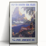 Vintage Travel Poster - South Sea Isles | Retro Island Art Print