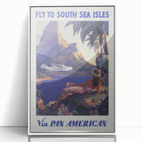 Vintage Travel Poster - South Sea Isles | Retro Island Art Print