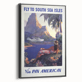 Vintage Travel Poster - South Sea Isles | Retro Island Art Print