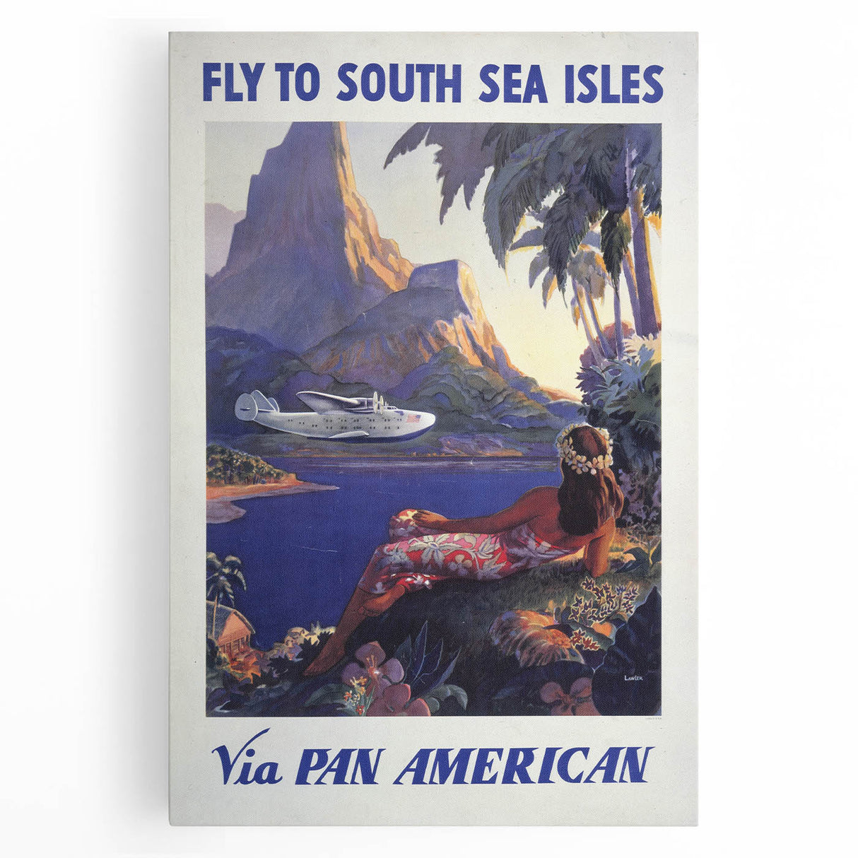 Vintage Travel Poster - South Sea Isles | Retro Island Art Print