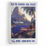 Vintage Travel Poster - South Sea Isles | Retro Island Art Print