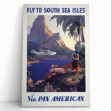 Vintage Travel Poster - South Sea Isles | Retro Island Art Print