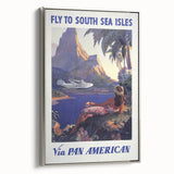 Vintage Travel Poster - South Sea Isles | Retro Island Art Print