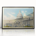 Vintage U.S. Capitol Poster - Classic Washington D.C. Travel Art