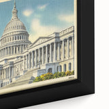 Vintage U.S. Capitol Poster - Classic Washington D.C. Travel Art