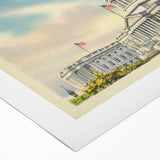 Vintage U.S. Capitol Poster - Classic Washington D.C. Travel Art