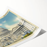 Vintage U.S. Capitol Poster - Classic Washington D.C. Travel Art
