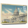 Vintage U.S. Capitol Poster - Classic Washington D.C. Travel Art
