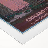Vintage Travel Poster - Chicago Temple | Retro City Art Print