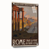 Vintage Travel Poster - Rome, Italy | Retro Architecture Art Print
