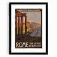 Vintage Travel Poster - Rome, Italy | Retro Architecture Art Print