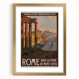 Vintage Travel Poster - Rome, Italy | Retro Architecture Art Print