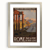 Vintage Travel Poster - Rome, Italy | Retro Architecture Art Print