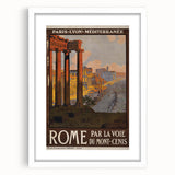 Vintage Travel Poster - Rome, Italy | Retro Architecture Art Print