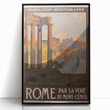 Vintage Travel Poster - Rome, Italy | Retro Architecture Art Print