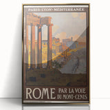 Vintage Travel Poster - Rome, Italy | Retro Architecture Art Print