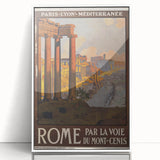 Vintage Travel Poster - Rome, Italy | Retro Architecture Art Print