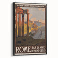 Vintage Travel Poster - Rome, Italy | Retro Architecture Art Print