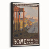 Vintage Travel Poster - Rome, Italy | Retro Architecture Art Print