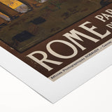 Vintage Travel Poster - Rome, Italy | Retro Architecture Art Print