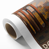 Vintage Travel Poster - Rome, Italy | Retro Architecture Art Print