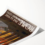 Vintage Travel Poster - Rome, Italy | Retro Architecture Art Print