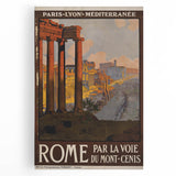 Vintage Travel Poster - Rome, Italy | Retro Architecture Art Print