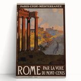 Vintage Travel Poster - Rome, Italy | Retro Architecture Art Print