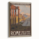 Vintage Travel Poster - Rome, Italy | Retro Architecture Art Print