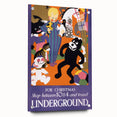 Vintage Travel Poster - Christmas Underground | Retro Holiday Art