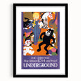 Vintage Travel Poster - Christmas Underground | Retro Holiday Art