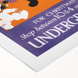 Vintage Travel Poster - Christmas Underground | Retro Holiday Art