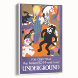 Vintage Travel Poster - Christmas Underground | Retro Holiday Art