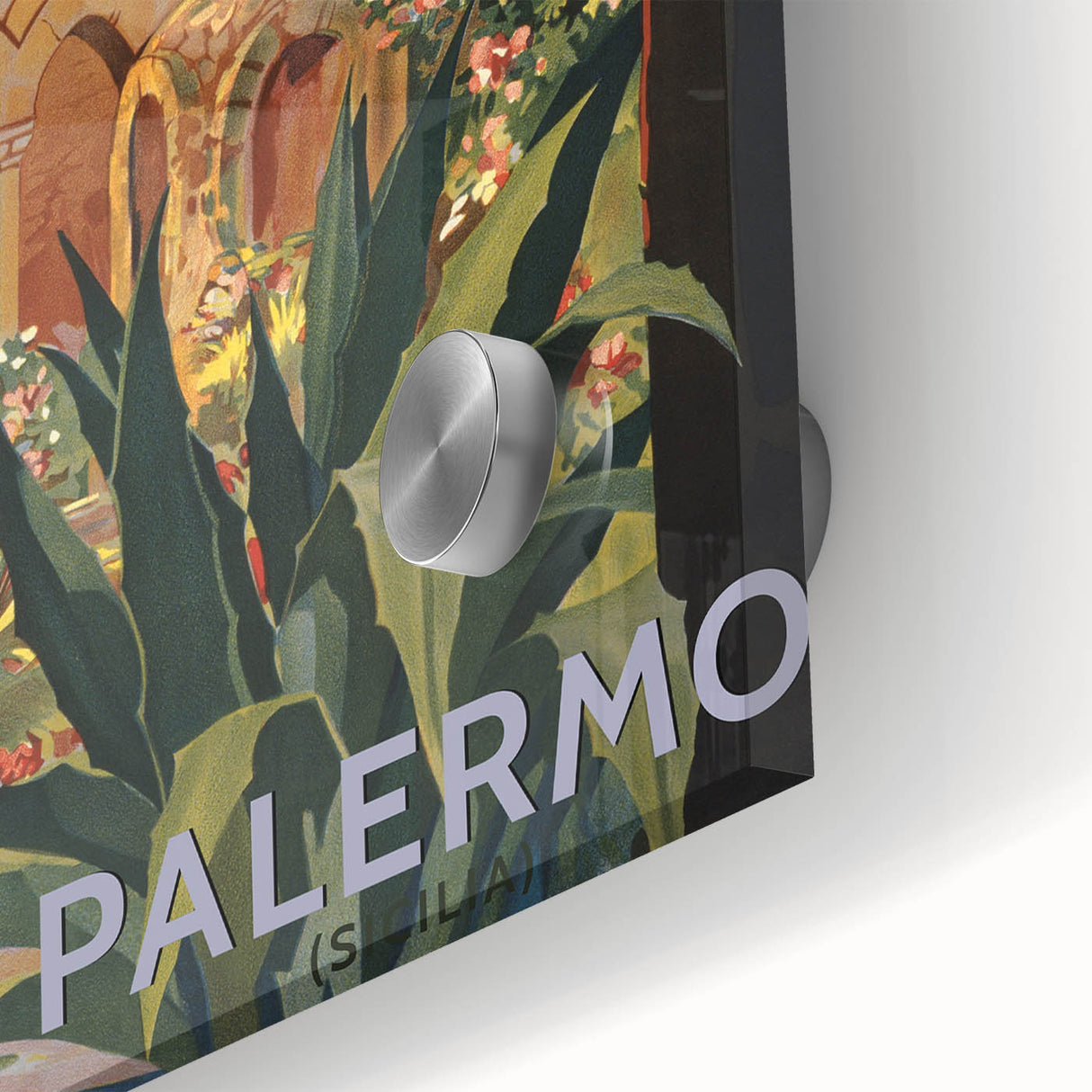 Vintage Travel Poster - Palermo, Sicily | Retro Architecture Art