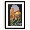 Vintage Travel Poster - Palermo, Sicily | Retro Architecture Art